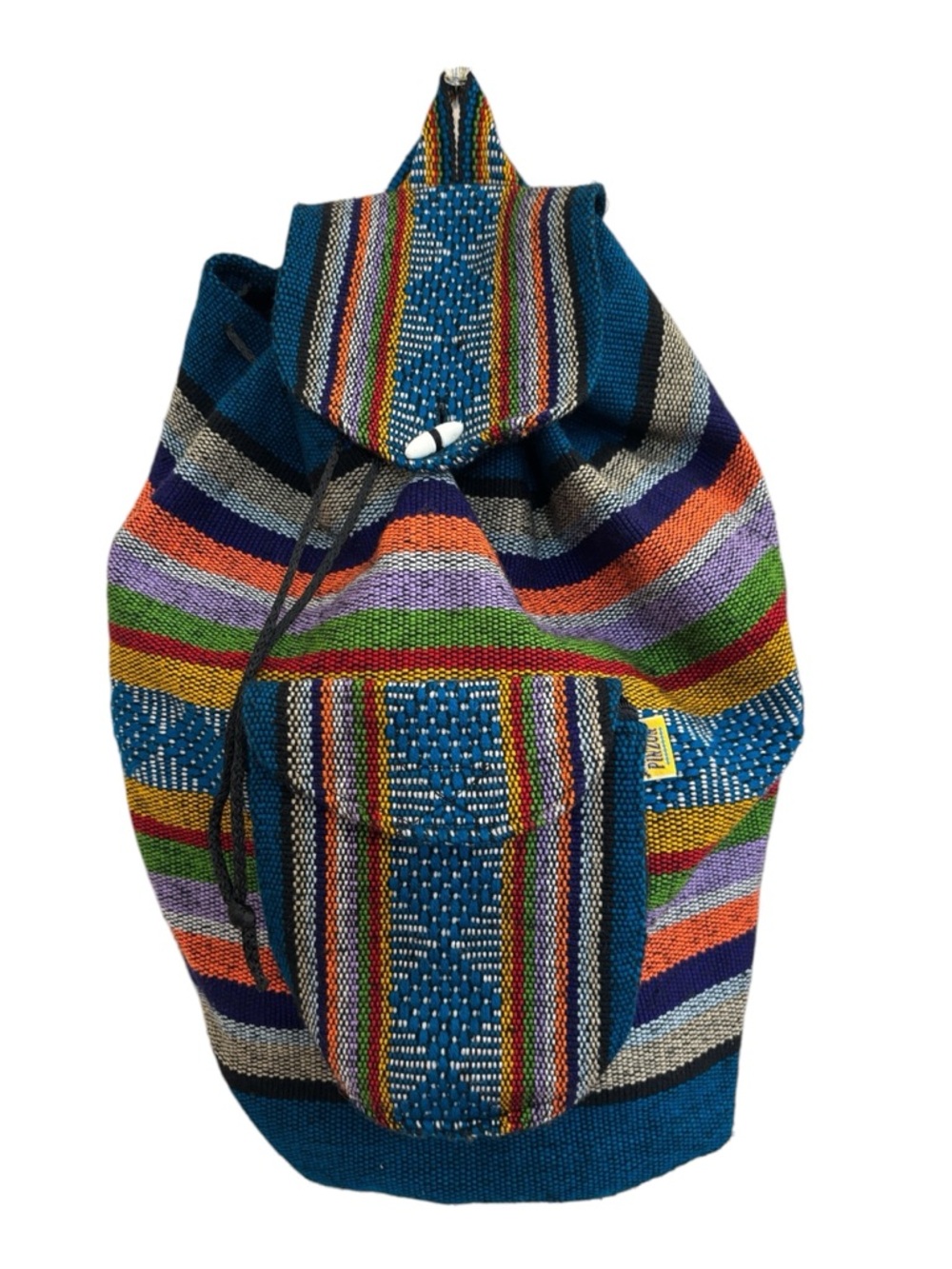 Pinzon Boho Bright Multicolored Cotton Backpack OS